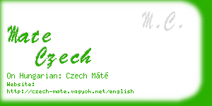 mate czech business card