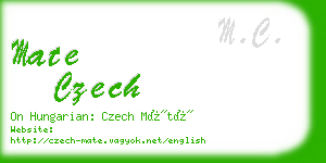 mate czech business card